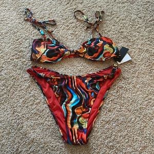 Kendall + Kylie Multi-Colored Bikini